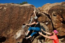 Bouldering in Hueco Tanks on 06/23/2019 with Blue Lizard Climbing and Yoga

Filename: SRM_20190623_0807060.jpg
Aperture: f/5.6
Shutter Speed: 1/800
Body: Canon EOS-1D Mark II
Lens: Canon EF 16-35mm f/2.8 L