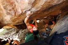 Bouldering in Hueco Tanks on 08/31/2019 with Blue Lizard Climbing and Yoga

Filename: SRM_20190831_1359150.jpg
Aperture: f/4.0
Shutter Speed: 1/125
Body: Canon EOS-1D Mark II
Lens: Canon EF 16-35mm f/2.8 L