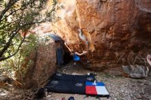 Bouldering in Hueco Tanks on 10/28/2019 with Blue Lizard Climbing and Yoga

Filename: SRM_20191028_1441340.jpg
Aperture: f/4.0
Shutter Speed: 1/250
Body: Canon EOS-1D Mark II
Lens: Canon EF 16-35mm f/2.8 L