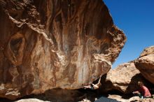 Bouldering in Hueco Tanks on 10/26/2019 with Blue Lizard Climbing and Yoga

Filename: SRM_20191026_1257360.jpg
Aperture: f/8.0
Shutter Speed: 1/250
Body: Canon EOS-1D Mark II
Lens: Canon EF 16-35mm f/2.8 L
