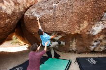 Bouldering in Hueco Tanks on 11/10/2019 with Blue Lizard Climbing and Yoga

Filename: SRM_20191110_1101240.jpg
Aperture: f/5.6
Shutter Speed: 1/200
Body: Canon EOS-1D Mark II
Lens: Canon EF 16-35mm f/2.8 L