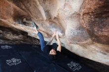 Bouldering in Hueco Tanks on 11/17/2019 with Blue Lizard Climbing and Yoga

Filename: SRM_20191117_1554330.jpg
Aperture: f/5.0
Shutter Speed: 1/250
Body: Canon EOS-1D Mark II
Lens: Canon EF 16-35mm f/2.8 L