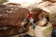 Bouldering in Hueco Tanks on 11/16/2019 with Blue Lizard Climbing and Yoga

Filename: SRM_20191116_1016580.jpg
Aperture: f/5.6
Shutter Speed: 1/400
Body: Canon EOS-1D Mark II
Lens: Canon EF 16-35mm f/2.8 L