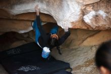 Bouldering in Hueco Tanks on 11/23/2019 with Blue Lizard Climbing and Yoga

Filename: SRM_20191123_1727250.jpg
Aperture: f/1.8
Shutter Speed: 1/200
Body: Canon EOS-1D Mark II
Lens: Canon EF 50mm f/1.8 II