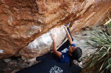 Bouldering in Hueco Tanks on 11/24/2019 with Blue Lizard Climbing and Yoga

Filename: SRM_20191124_1336030.jpg
Aperture: f/4.5
Shutter Speed: 1/250
Body: Canon EOS-1D Mark II
Lens: Canon EF 16-35mm f/2.8 L