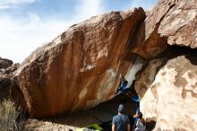 Bouldering in Hueco Tanks on 11/24/2019 with Blue Lizard Climbing and Yoga

Filename: SRM_20191124_1422370.jpg
Aperture: f/8.0
Shutter Speed: 1/250
Body: Canon EOS-1D Mark II
Lens: Canon EF 16-35mm f/2.8 L