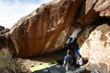 Bouldering in Hueco Tanks on 11/24/2019 with Blue Lizard Climbing and Yoga

Filename: SRM_20191124_1422440.jpg
Aperture: f/8.0
Shutter Speed: 1/250
Body: Canon EOS-1D Mark II
Lens: Canon EF 16-35mm f/2.8 L