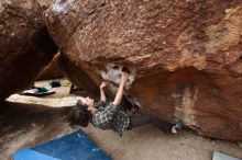 Bouldering in Hueco Tanks on 11/25/2019 with Blue Lizard Climbing and Yoga

Filename: SRM_20191125_1100570.jpg
Aperture: f/4.5
Shutter Speed: 1/400
Body: Canon EOS-1D Mark II
Lens: Canon EF 16-35mm f/2.8 L