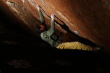 Bouldering in Hueco Tanks on 11/26/2019 with Blue Lizard Climbing and Yoga

Filename: SRM_20191126_1417110.jpg
Aperture: f/7.1
Shutter Speed: 1/250
Body: Canon EOS-1D Mark II
Lens: Canon EF 16-35mm f/2.8 L