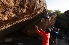 Bouldering in Hueco Tanks on 11/26/2019 with Blue Lizard Climbing and Yoga

Filename: SRM_20191126_1705030.jpg
Aperture: f/6.3
Shutter Speed: 1/250
Body: Canon EOS-1D Mark II
Lens: Canon EF 16-35mm f/2.8 L
