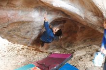 Bouldering in Hueco Tanks on 11/27/2019 with Blue Lizard Climbing and Yoga

Filename: SRM_20191127_1049511.jpg
Aperture: f/2.5
Shutter Speed: 1/250
Body: Canon EOS-1D Mark II
Lens: Canon EF 50mm f/1.8 II