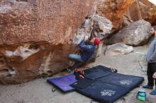 Bouldering in Hueco Tanks on 12/06/2019 with Blue Lizard Climbing and Yoga

Filename: SRM_20191206_1019450.jpg
Aperture: f/4.5
Shutter Speed: 1/250
Body: Canon EOS-1D Mark II
Lens: Canon EF 16-35mm f/2.8 L