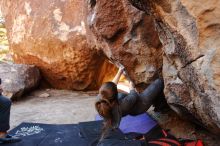 Bouldering in Hueco Tanks on 12/06/2019 with Blue Lizard Climbing and Yoga

Filename: SRM_20191206_1025280.jpg
Aperture: f/3.5
Shutter Speed: 1/250
Body: Canon EOS-1D Mark II
Lens: Canon EF 16-35mm f/2.8 L