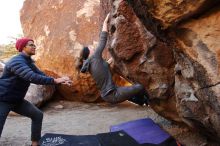 Bouldering in Hueco Tanks on 12/06/2019 with Blue Lizard Climbing and Yoga

Filename: SRM_20191206_1025410.jpg
Aperture: f/4.0
Shutter Speed: 1/250
Body: Canon EOS-1D Mark II
Lens: Canon EF 16-35mm f/2.8 L