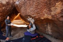 Bouldering in Hueco Tanks on 12/06/2019 with Blue Lizard Climbing and Yoga

Filename: SRM_20191206_1029450.jpg
Aperture: f/4.5
Shutter Speed: 1/250
Body: Canon EOS-1D Mark II
Lens: Canon EF 16-35mm f/2.8 L