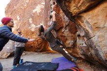 Bouldering in Hueco Tanks on 12/06/2019 with Blue Lizard Climbing and Yoga

Filename: SRM_20191206_1034310.jpg
Aperture: f/4.0
Shutter Speed: 1/250
Body: Canon EOS-1D Mark II
Lens: Canon EF 16-35mm f/2.8 L