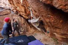 Bouldering in Hueco Tanks on 12/06/2019 with Blue Lizard Climbing and Yoga

Filename: SRM_20191206_1041190.jpg
Aperture: f/3.5
Shutter Speed: 1/250
Body: Canon EOS-1D Mark II
Lens: Canon EF 16-35mm f/2.8 L