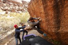 Bouldering in Hueco Tanks on 12/06/2019 with Blue Lizard Climbing and Yoga

Filename: SRM_20191206_1137360.jpg
Aperture: f/8.0
Shutter Speed: 1/250
Body: Canon EOS-1D Mark II
Lens: Canon EF 16-35mm f/2.8 L
