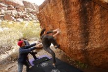 Bouldering in Hueco Tanks on 12/06/2019 with Blue Lizard Climbing and Yoga

Filename: SRM_20191206_1138550.jpg
Aperture: f/7.1
Shutter Speed: 1/250
Body: Canon EOS-1D Mark II
Lens: Canon EF 16-35mm f/2.8 L