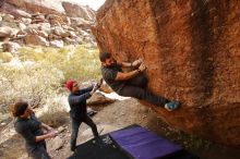 Bouldering in Hueco Tanks on 12/06/2019 with Blue Lizard Climbing and Yoga

Filename: SRM_20191206_1140350.jpg
Aperture: f/7.1
Shutter Speed: 1/250
Body: Canon EOS-1D Mark II
Lens: Canon EF 16-35mm f/2.8 L