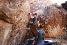 Bouldering in Hueco Tanks on 12/06/2019 with Blue Lizard Climbing and Yoga

Filename: SRM_20191206_1417570.jpg
Aperture: f/4.0
Shutter Speed: 1/250
Body: Canon EOS-1D Mark II
Lens: Canon EF 16-35mm f/2.8 L