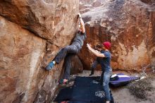 Bouldering in Hueco Tanks on 12/06/2019 with Blue Lizard Climbing and Yoga

Filename: SRM_20191206_1420170.jpg
Aperture: f/3.5
Shutter Speed: 1/250
Body: Canon EOS-1D Mark II
Lens: Canon EF 16-35mm f/2.8 L