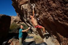 Bouldering in Hueco Tanks on 12/14/2019 with Blue Lizard Climbing and Yoga

Filename: SRM_20191214_1416030.jpg
Aperture: f/10.0
Shutter Speed: 1/500
Body: Canon EOS-1D Mark II
Lens: Canon EF 16-35mm f/2.8 L