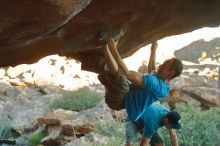 Bouldering in Hueco Tanks on 12/14/2019 with Blue Lizard Climbing and Yoga

Filename: SRM_20191214_1733230.jpg
Aperture: f/4.0
Shutter Speed: 1/250
Body: Canon EOS-1D Mark II
Lens: Canon EF 50mm f/1.8 II