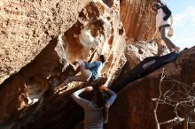 Bouldering in Hueco Tanks on 12/16/2019 with Blue Lizard Climbing and Yoga

Filename: SRM_20191216_1628160.jpg
Aperture: f/8.0
Shutter Speed: 1/250
Body: Canon EOS-1D Mark II
Lens: Canon EF 16-35mm f/2.8 L