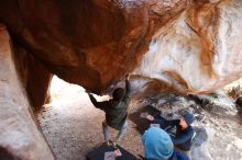 Bouldering in Hueco Tanks on 12/16/2019 with Blue Lizard Climbing and Yoga

Filename: SRM_20191216_1657230.jpg
Aperture: f/2.8
Shutter Speed: 1/160
Body: Canon EOS-1D Mark II
Lens: Canon EF 16-35mm f/2.8 L