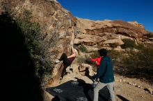 Bouldering in Hueco Tanks on 12/19/2019 with Blue Lizard Climbing and Yoga

Filename: SRM_20191219_1049180.jpg
Aperture: f/7.1
Shutter Speed: 1/500
Body: Canon EOS-1D Mark II
Lens: Canon EF 16-35mm f/2.8 L