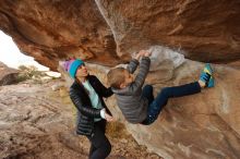 Bouldering in Hueco Tanks on 12/23/2019 with Blue Lizard Climbing and Yoga

Filename: SRM_20191223_1000560.jpg
Aperture: f/5.0
Shutter Speed: 1/250
Body: Canon EOS-1D Mark II
Lens: Canon EF 16-35mm f/2.8 L