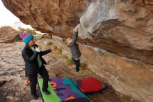 Bouldering in Hueco Tanks on 12/23/2019 with Blue Lizard Climbing and Yoga

Filename: SRM_20191223_1001260.jpg
Aperture: f/6.3
Shutter Speed: 1/250
Body: Canon EOS-1D Mark II
Lens: Canon EF 16-35mm f/2.8 L