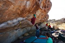 Bouldering in Hueco Tanks on 12/26/2019 with Blue Lizard Climbing and Yoga

Filename: SRM_20191226_1140110.jpg
Aperture: f/8.0
Shutter Speed: 1/320
Body: Canon EOS-1D Mark II
Lens: Canon EF 16-35mm f/2.8 L