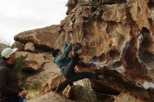 Bouldering in Hueco Tanks on 12/28/2019 with Blue Lizard Climbing and Yoga

Filename: SRM_20191228_1105130.jpg
Aperture: f/5.0
Shutter Speed: 1/250
Body: Canon EOS-1D Mark II
Lens: Canon EF 50mm f/1.8 II