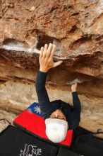 Bouldering in Hueco Tanks on 12/28/2019 with Blue Lizard Climbing and Yoga

Filename: SRM_20191228_1113420.jpg
Aperture: f/5.6
Shutter Speed: 1/400
Body: Canon EOS-1D Mark II
Lens: Canon EF 16-35mm f/2.8 L