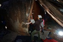 Bouldering in Hueco Tanks on 12/30/2019 with Blue Lizard Climbing and Yoga

Filename: SRM_20191230_1205060.jpg
Aperture: f/5.6
Shutter Speed: 1/250
Body: Canon EOS-1D Mark II
Lens: Canon EF 16-35mm f/2.8 L