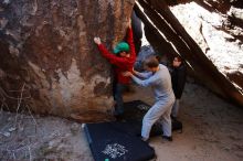 Bouldering in Hueco Tanks on 01/19/2020 with Blue Lizard Climbing and Yoga

Filename: SRM_20200119_1331240.jpg
Aperture: f/4.5
Shutter Speed: 1/320
Body: Canon EOS-1D Mark II
Lens: Canon EF 16-35mm f/2.8 L