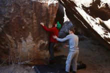 Bouldering in Hueco Tanks on 01/19/2020 with Blue Lizard Climbing and Yoga

Filename: SRM_20200119_1333080.jpg
Aperture: f/5.6
Shutter Speed: 1/320
Body: Canon EOS-1D Mark II
Lens: Canon EF 16-35mm f/2.8 L