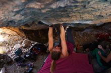 Bouldering in Hueco Tanks on 02/27/2016 with Blue Lizard Climbing and Yoga

Filename: SRM_20160227_1502150.JPG
Aperture: f/2.8
Shutter Speed: 1/250
Body: Canon EOS 20D
Lens: Canon EF 16-35mm f/2.8 L
