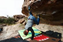 Bouldering in Hueco Tanks on 10/19/2018 with Blue Lizard Climbing and Yoga

Filename: SRM_20181019_0948250.jpg
Aperture: f/5.6
Shutter Speed: 1/640
Body: Canon EOS-1D Mark II
Lens: Canon EF 16-35mm f/2.8 L