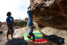Bouldering in Hueco Tanks on 10/19/2018 with Blue Lizard Climbing and Yoga

Filename: SRM_20181019_0951200.jpg
Aperture: f/5.6
Shutter Speed: 1/640
Body: Canon EOS-1D Mark II
Lens: Canon EF 16-35mm f/2.8 L