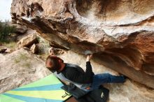Bouldering in Hueco Tanks on 10/19/2018 with Blue Lizard Climbing and Yoga

Filename: SRM_20181019_0953140.jpg
Aperture: f/5.6
Shutter Speed: 1/500
Body: Canon EOS-1D Mark II
Lens: Canon EF 16-35mm f/2.8 L
