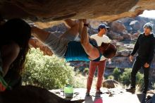 Bouldering in Hueco Tanks on 11/03/2018 with Blue Lizard Climbing and Yoga

Filename: SRM_20181103_1009270.jpg
Aperture: f/5.6
Shutter Speed: 1/500
Body: Canon EOS-1D Mark II
Lens: Canon EF 50mm f/1.8 II