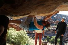Bouldering in Hueco Tanks on 11/03/2018 with Blue Lizard Climbing and Yoga

Filename: SRM_20181103_1009281.jpg
Aperture: f/5.6
Shutter Speed: 1/500
Body: Canon EOS-1D Mark II
Lens: Canon EF 50mm f/1.8 II