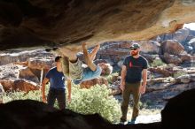 Bouldering in Hueco Tanks on 11/03/2018 with Blue Lizard Climbing and Yoga

Filename: SRM_20181103_1034251.jpg
Aperture: f/5.6
Shutter Speed: 1/800
Body: Canon EOS-1D Mark II
Lens: Canon EF 50mm f/1.8 II