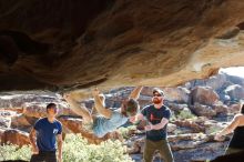 Bouldering in Hueco Tanks on 11/03/2018 with Blue Lizard Climbing and Yoga

Filename: SRM_20181103_1034331.jpg
Aperture: f/5.6
Shutter Speed: 1/640
Body: Canon EOS-1D Mark II
Lens: Canon EF 50mm f/1.8 II