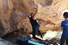 Bouldering in Hueco Tanks on 11/03/2018 with Blue Lizard Climbing and Yoga

Filename: SRM_20181103_1202280.jpg
Aperture: f/4.0
Shutter Speed: 1/400
Body: Canon EOS-1D Mark II
Lens: Canon EF 50mm f/1.8 II