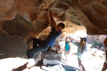 Bouldering in Hueco Tanks on 11/03/2018 with Blue Lizard Climbing and Yoga

Filename: SRM_20181103_1441190.jpg
Aperture: f/5.6
Shutter Speed: 1/320
Body: Canon EOS-1D Mark II
Lens: Canon EF 16-35mm f/2.8 L