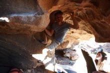 Bouldering in Hueco Tanks on 11/03/2018 with Blue Lizard Climbing and Yoga

Filename: SRM_20181103_1502470.jpg
Aperture: f/4.0
Shutter Speed: 1/400
Body: Canon EOS-1D Mark II
Lens: Canon EF 16-35mm f/2.8 L